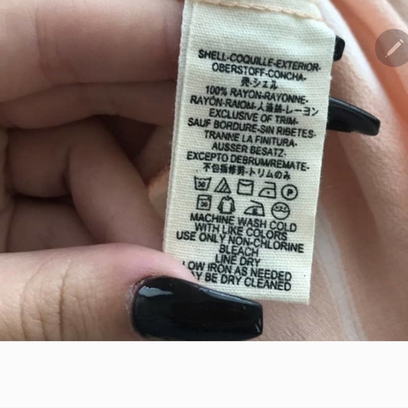 Free people peach striped balloon sleeve top S - Picture 3 of 4